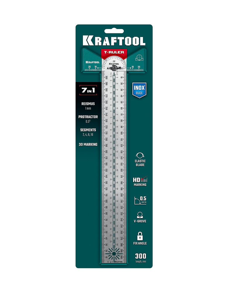 Высокоточная разметочная T-линейка 300 мм KRAFTOOL 34403