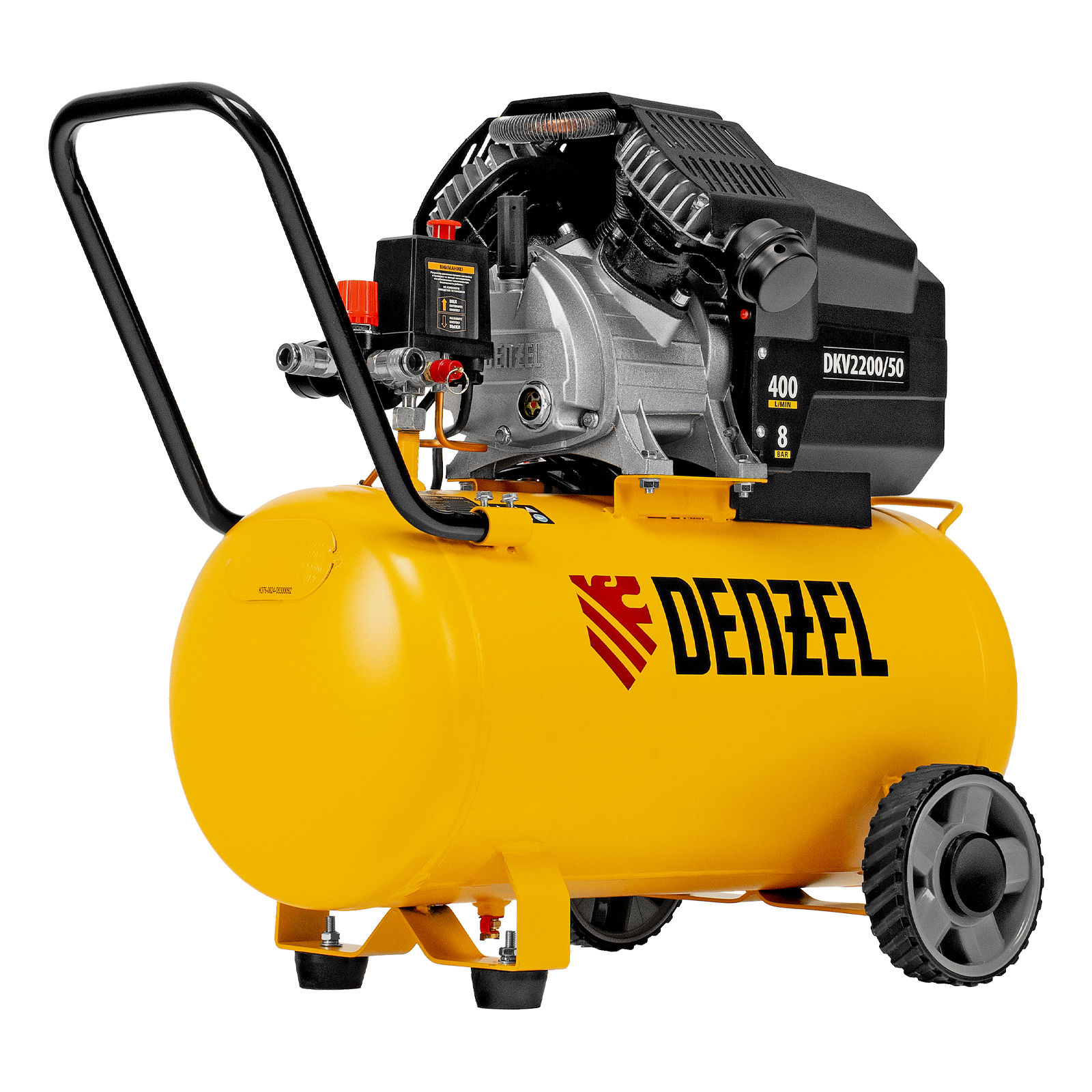 Компрессор воздушный DKV2200/50, Х-PRO 2.2 кВт, 400 л/мин, 50 л Denzel (58083)