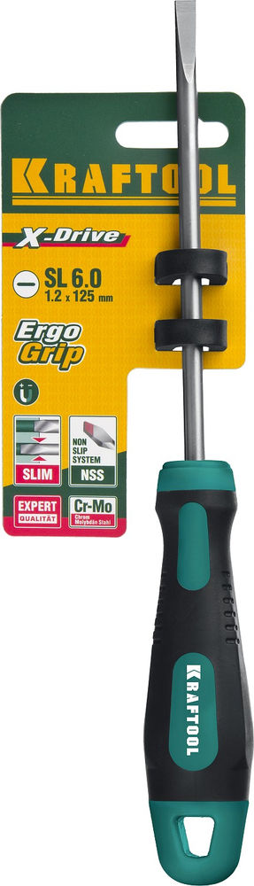 Отвертка SL6 x 125 Х-Drive KRAFTOOL 250071-6.5-125