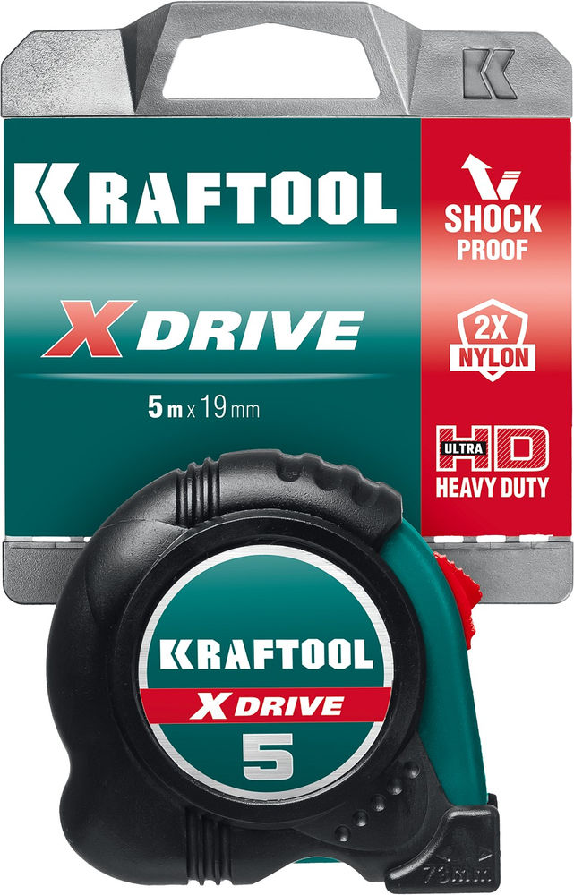 Рулетка 5 м х 19 мм X-Drive KRAFTOOL 34122-05-19