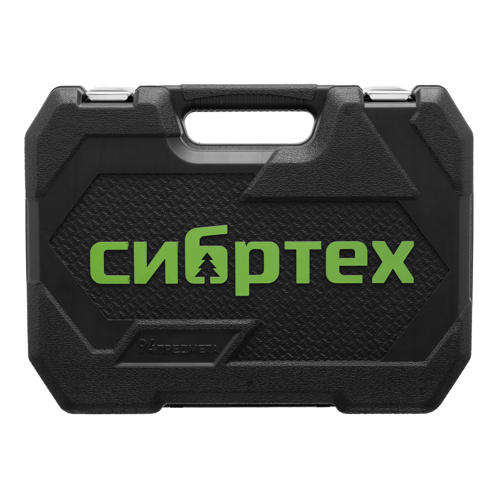 Набор инструментов, 1/2, 1/4, пластиковый кейс, 94 предмета// Сибртех