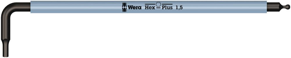 Г-образный ключ 1.5 x 90 мм с шаром Multicolour серия 950 SPKL Wera WE-022600