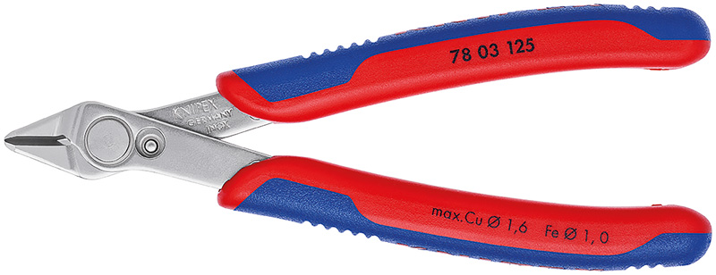 Бокорезы прецизионные Super Knips 125 мм, нерж., 2-комп ручки Electronic KN-7803125