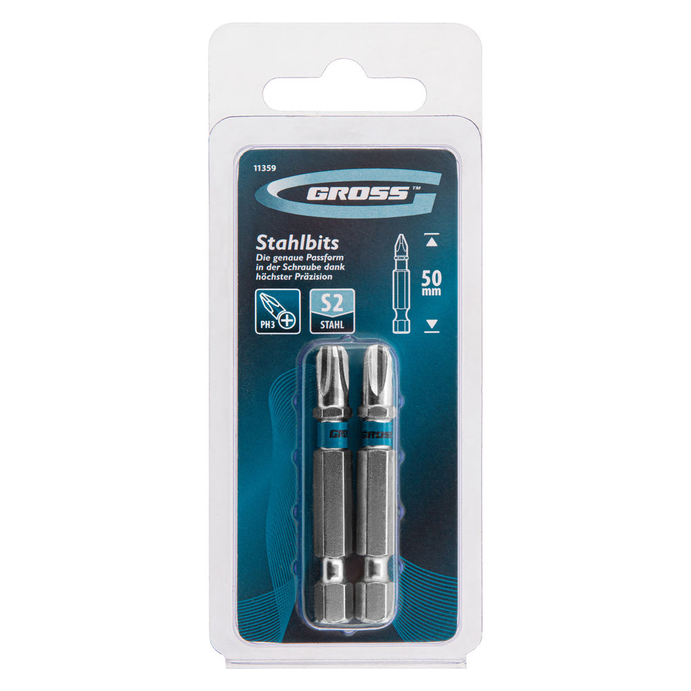 Бита РН3 х 50, сталь S2, 2 шт. Gross (11359)
