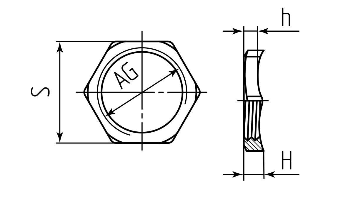 Гайка латунная Г3-М40 (Fortisflex) (88241)