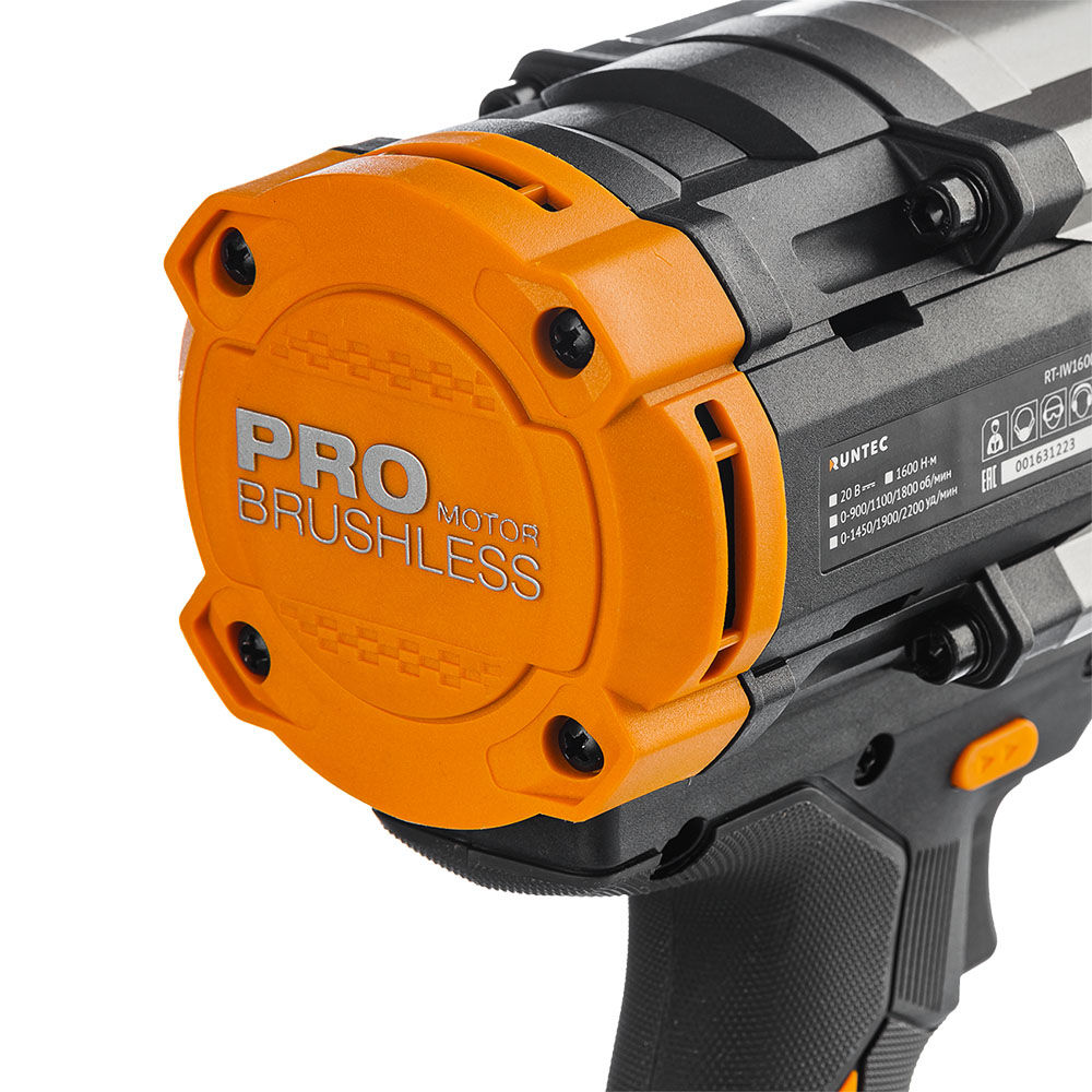 Гайковерт ударный аккумуляторный PRO 3/4, 20В, 1600Нм RUNTEC RT-IW1600W