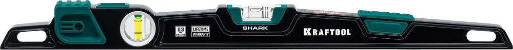 Литой уровень A-RATE CONTROL Shark, 600 мм, с инновационным зеркальным глазком KRAFTOOL 34920-60