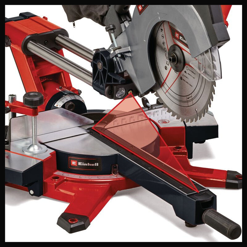 Пила торцовочная Einhell TE-SM 2534 Dual, 1800Вт,250х30мм,пропил 310х90мм,расширители X-Tend (4300870)