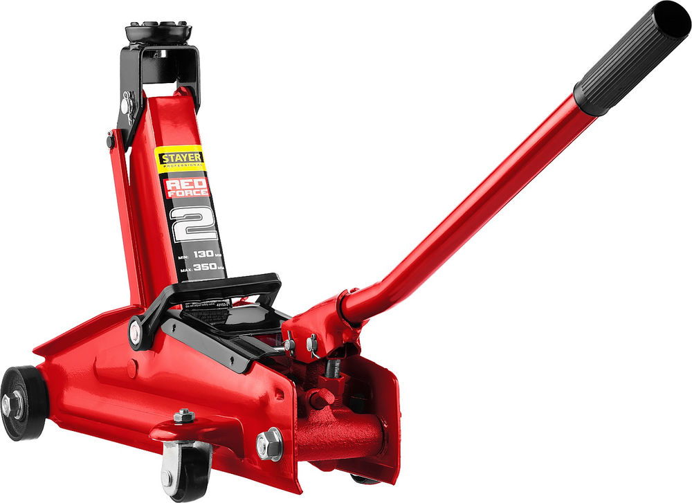 Домкрат подкатной 2 т, 130 - 350 мм для легковых а/м R-28 RED FORCE Professional STAYER 43153-2