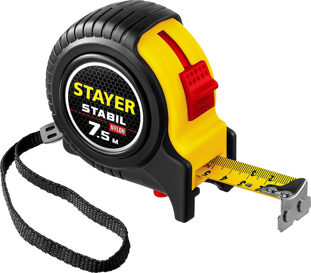 Рулетка 7.5 м х 25 мм Stabil Professional STAYER 34131-075