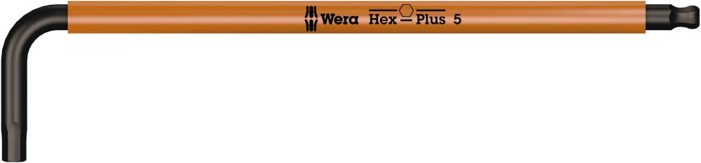 Г-образный ключ 5 x 154 мм с шаром Multicolour серия 950 SPKL Wera WE-022610