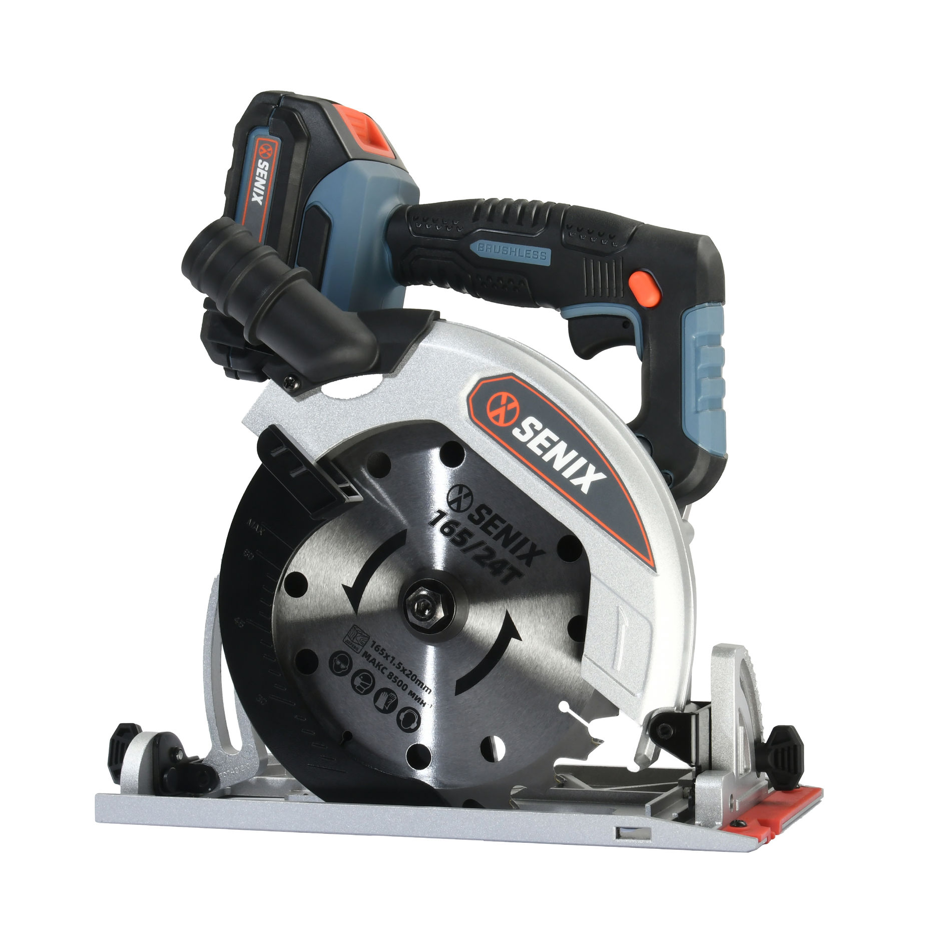 Дисковая пила, 165 мм, 1х4Ач, ЗУ, кейс X2 20В