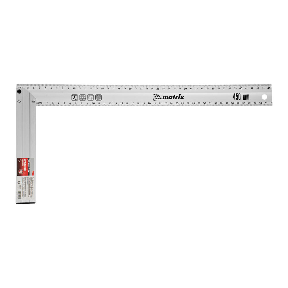 Угольник, 450 мм, алюминиевый, литой Matrix (32475)