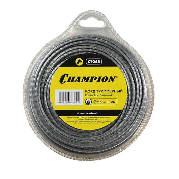 Корд трим.CHAMPION Platin Saw 2.65мм*30м (зубчатый) (C7068)