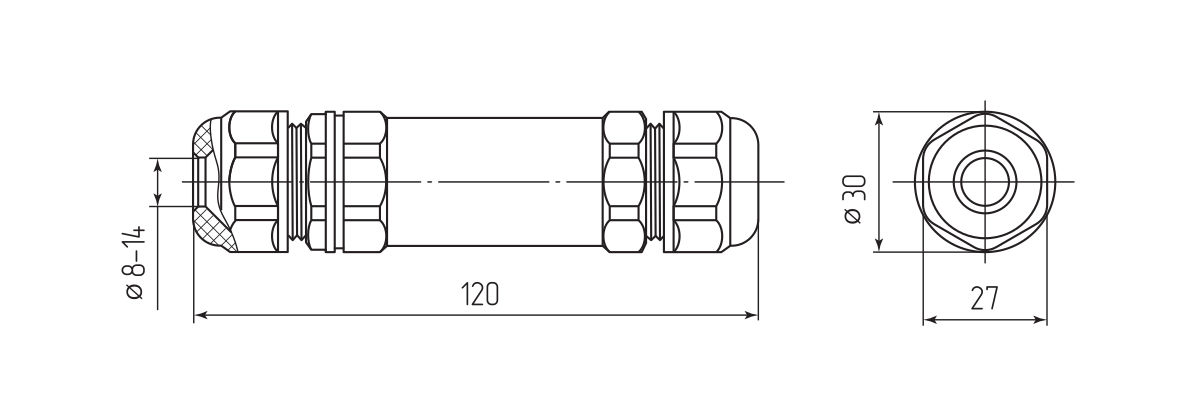 Коннектор кабельный FFC-23/3Р-IP68 (Fortisflex) (89666)