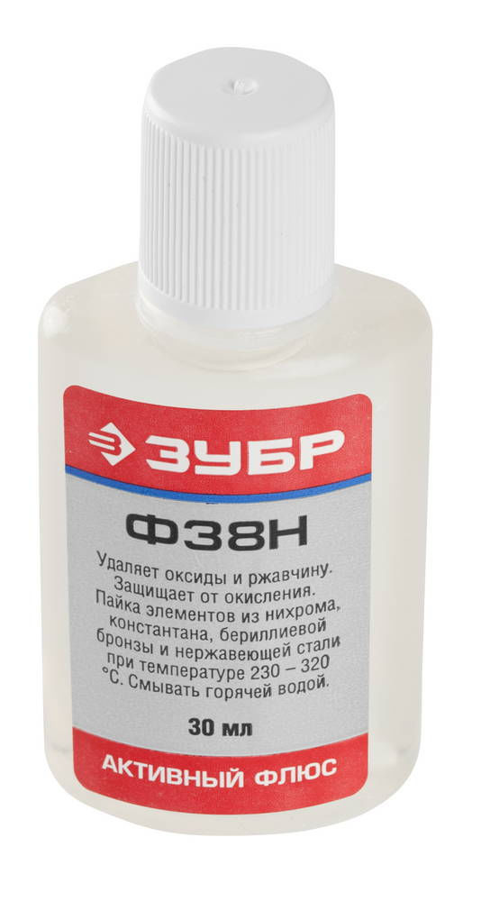 Флюс активный Ф38Н 30 мл ЗУБР 55495-030
