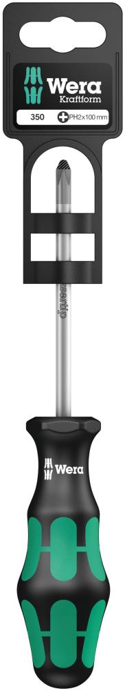 Отвёртка крестовая PH 2 x 100 мм SB серия 350 PH Wera WE-100052