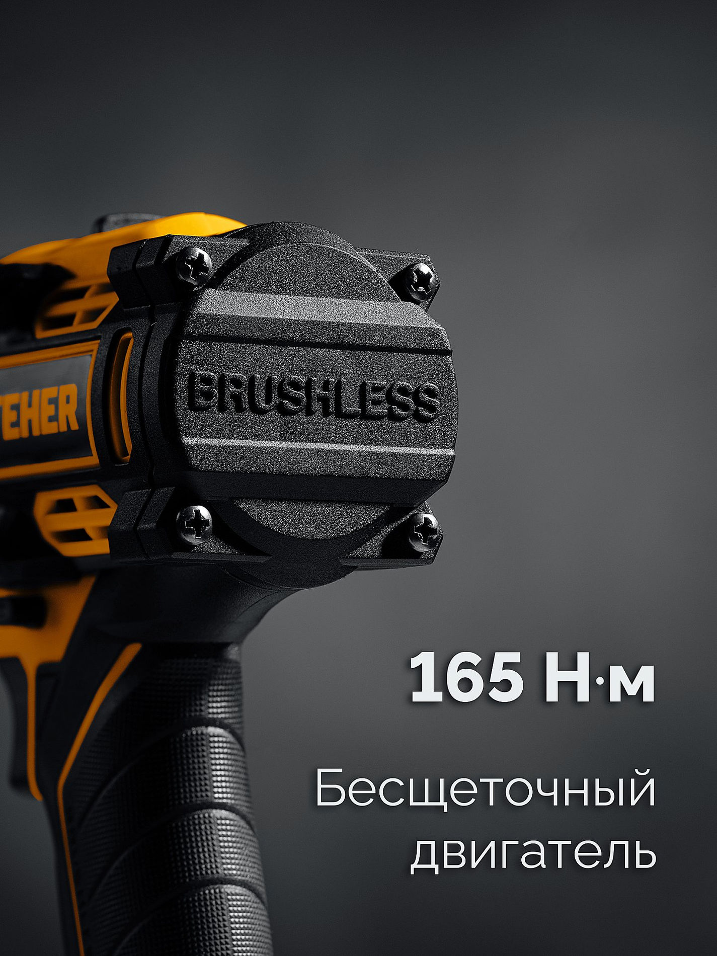 Дрель-шуруповерт ударная бесщеточная STEHER 20 В 165 Н·м без АКБ (LMS) CBS-165  