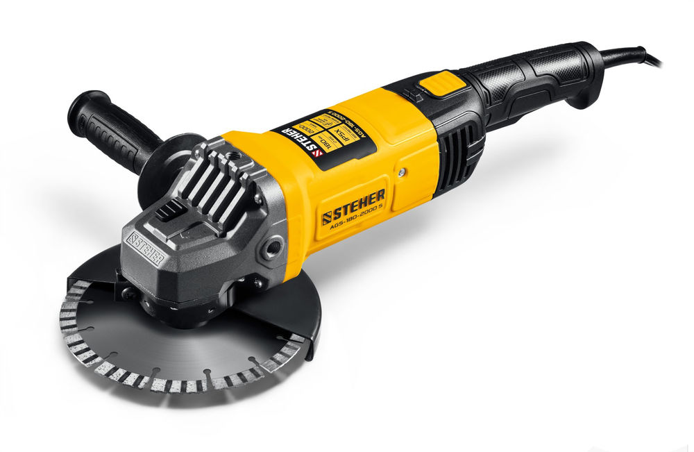 УШМ d 180 мм, 2000 Вт STEHER AGS-180-2000 S