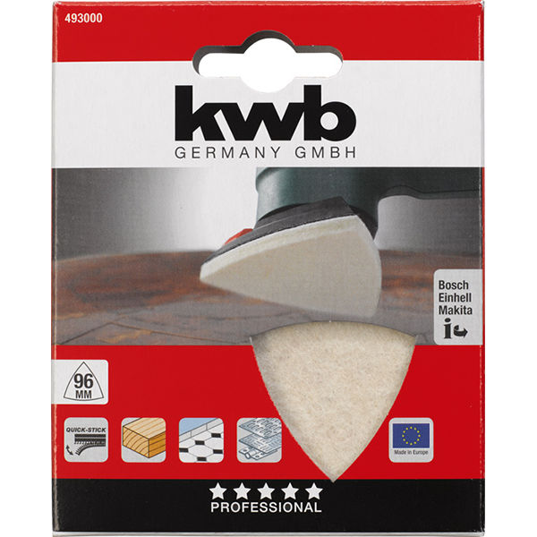Лист полировальный kwb QUICK-STICK для дельташлиф. 96мм (4930-00)