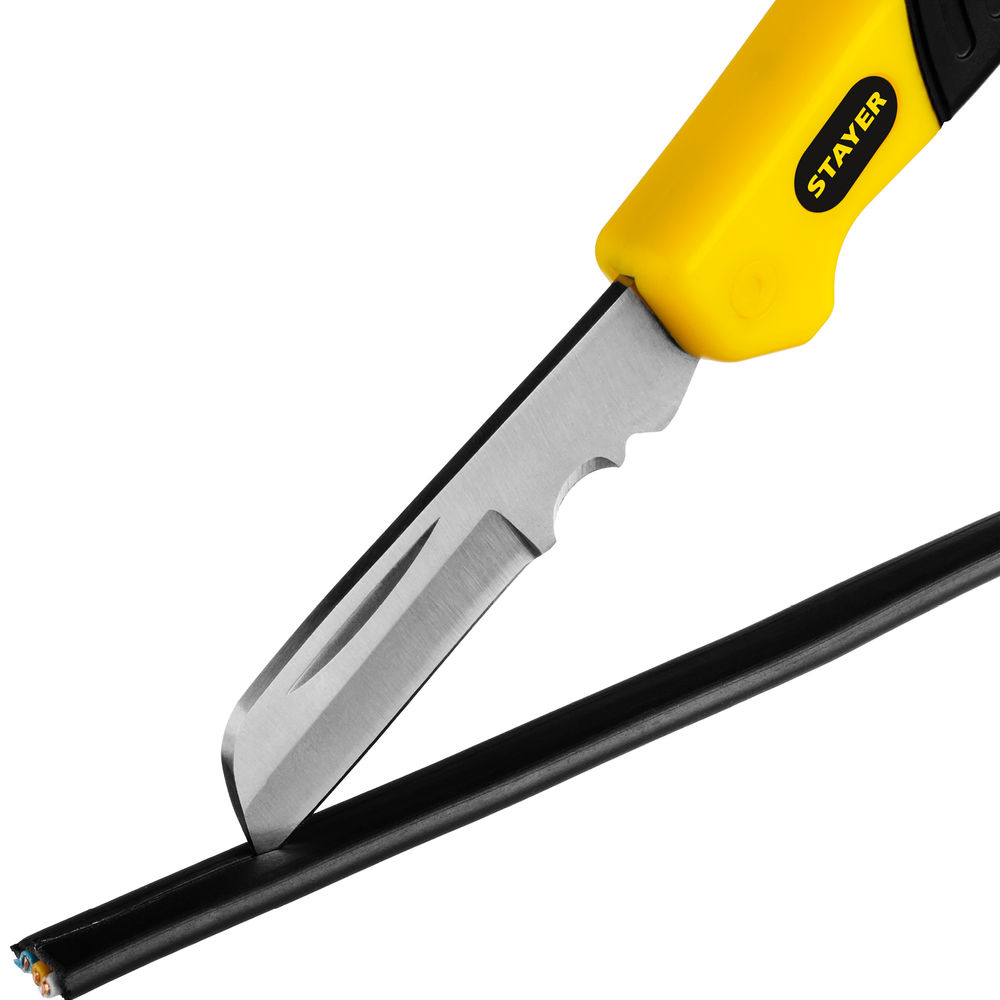 Нож монтерский складной прямое лезвие Professional STAYER 45408