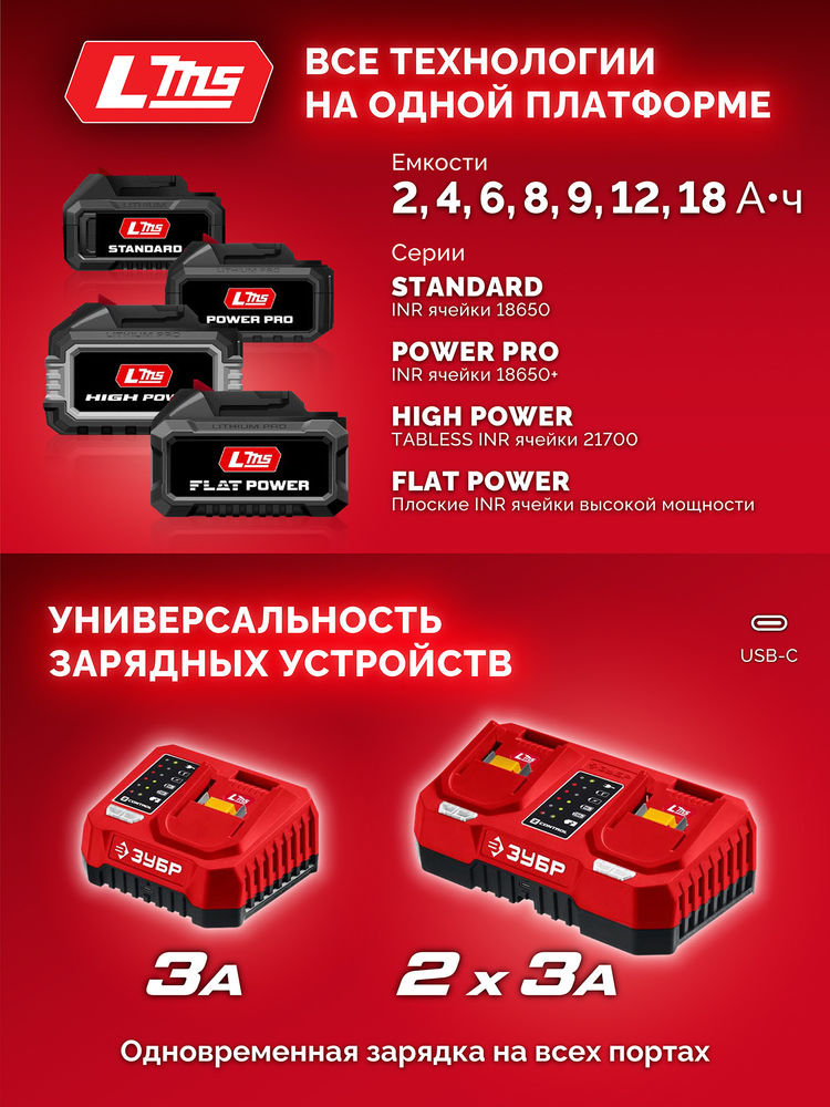 Дрель-шуруповерт 20 В 40 Н·м без АКБ LMS ЗУБР ДШ-40