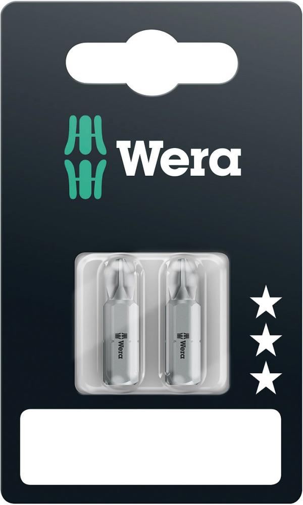 Бита PH 2 x 25 мм 2 шт 1/4 C6.3 SB серия 851/1 Z PH Wera WE-073305