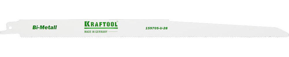 Полотно для сабельной пилы S1222VF, по дереву и металлу, Bi-Met, шаг 1.8–2.5 мм, 280 мм KRAFTOOL 159705-U-28