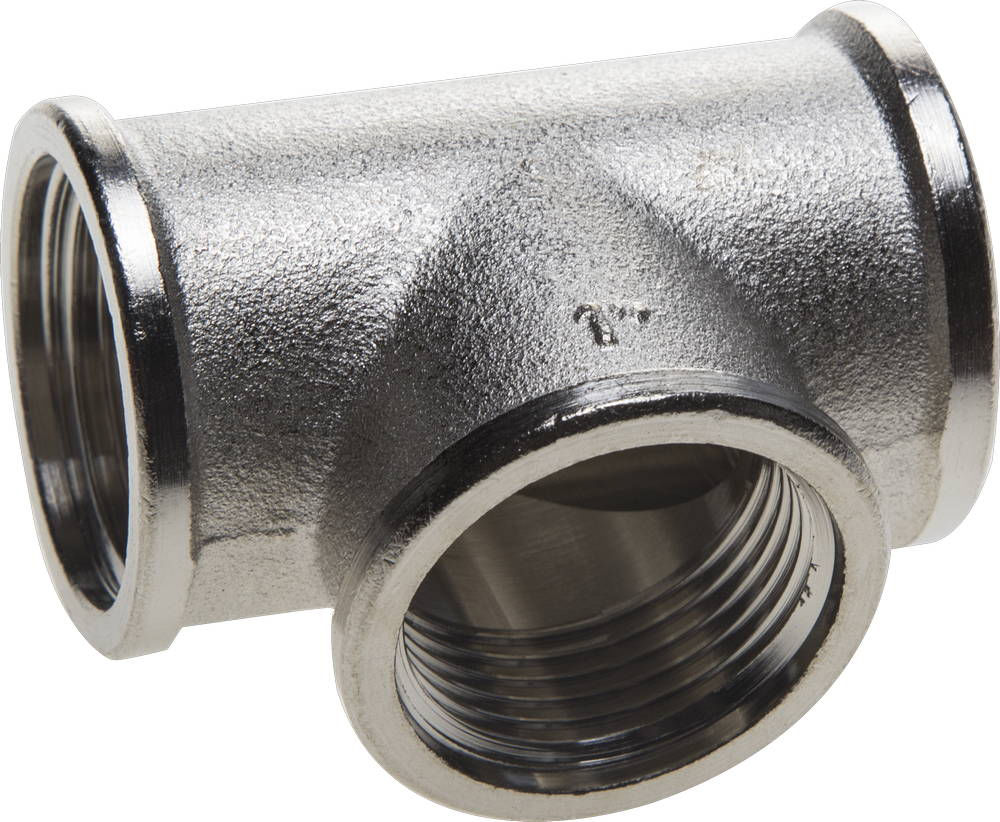 GENERAL FITTINGS внутренняя резьба 1?, никель, тройник (51052-1)