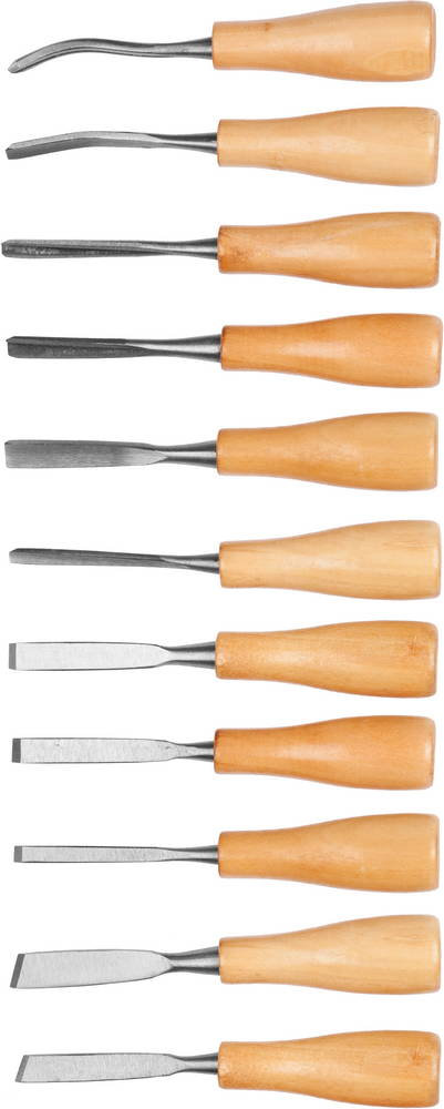 Набор фигурных стамесок-резцов по дереву Мини, 11 предм. DEXX 1834-H11