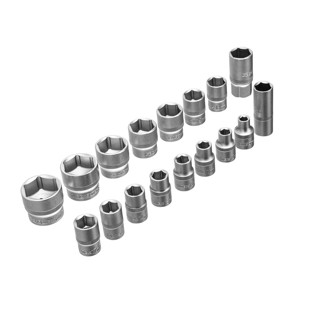 Набор инструментов, 1/2, пластиковый кейс, 32 предмета// Сибртех