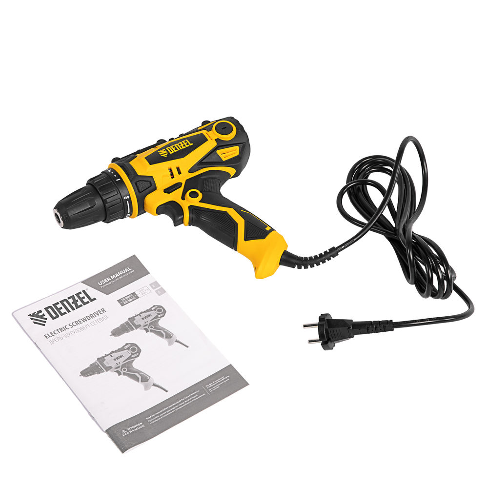 Дрель-шуруповерт сетевая SD-300-10 Denzel (26201)