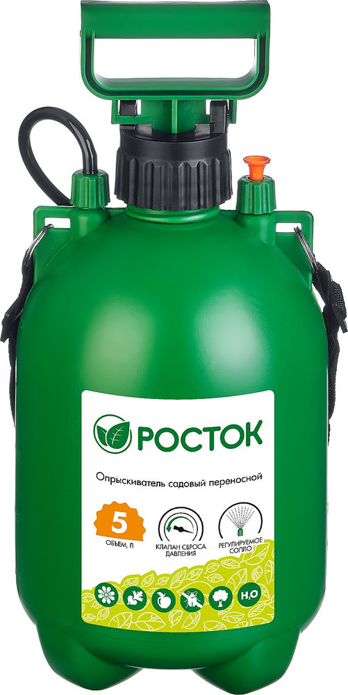 Переносной опрыскиватель 5 л, первичный полиэтилен РОСТОК RT-5 425115