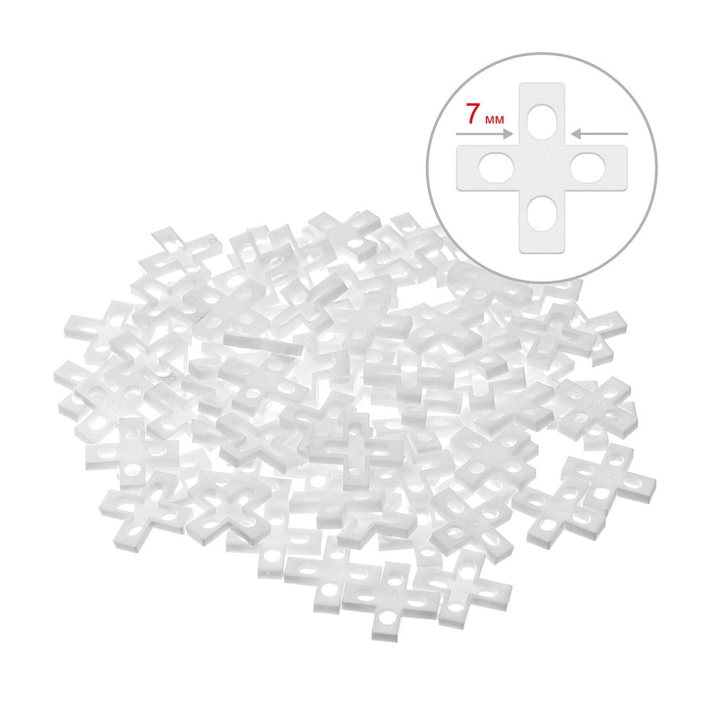 Крестики для плитки 7 мм, 75 шт ЗУБР 33811-7