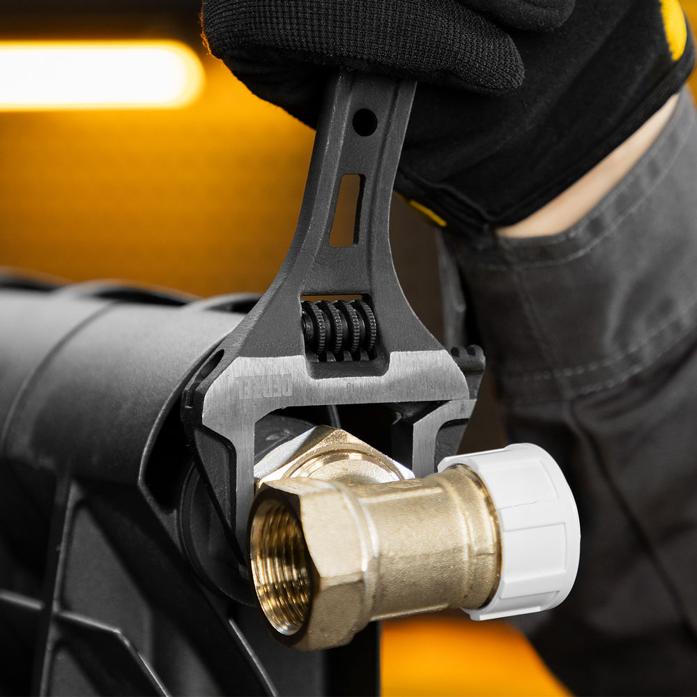 Ключ разводной, 200 мм, CrV, кованый Denzel