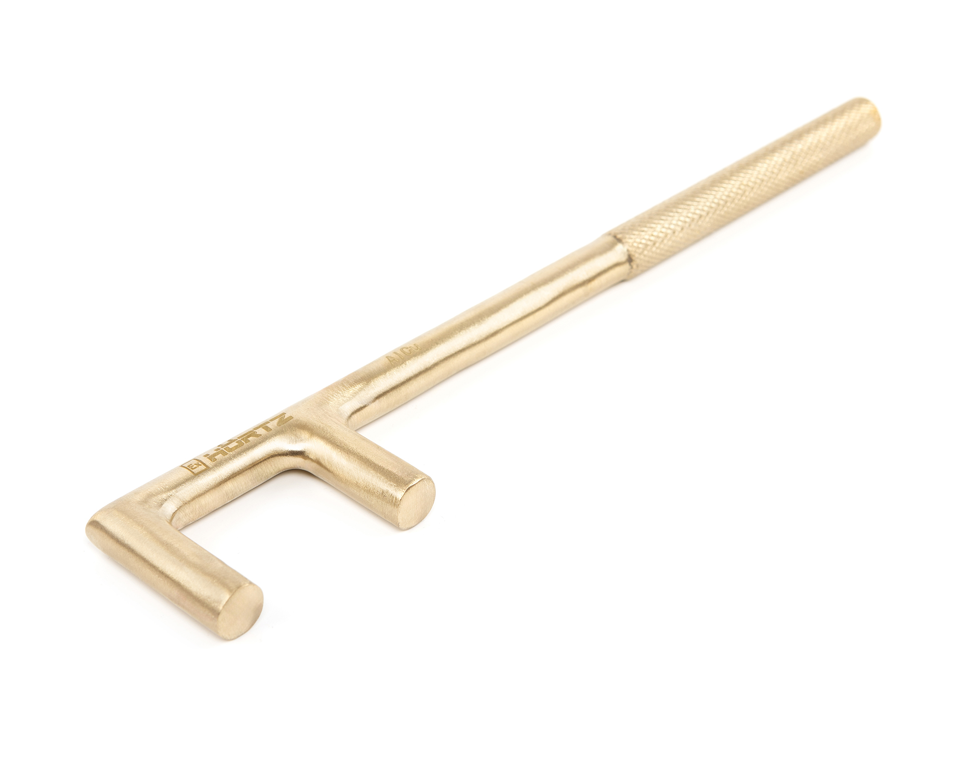 Ключ вентильный с круглым сечением П-образный 55х450 искробезопасный сплав AlCu 176-55, HORTZ