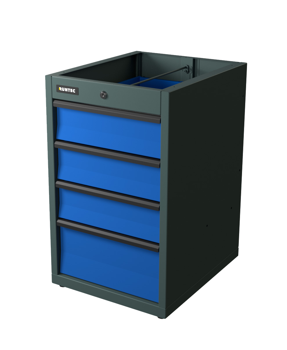 Тумба с 4-мя ящиками синий RUNTEC TI4-7016-5005