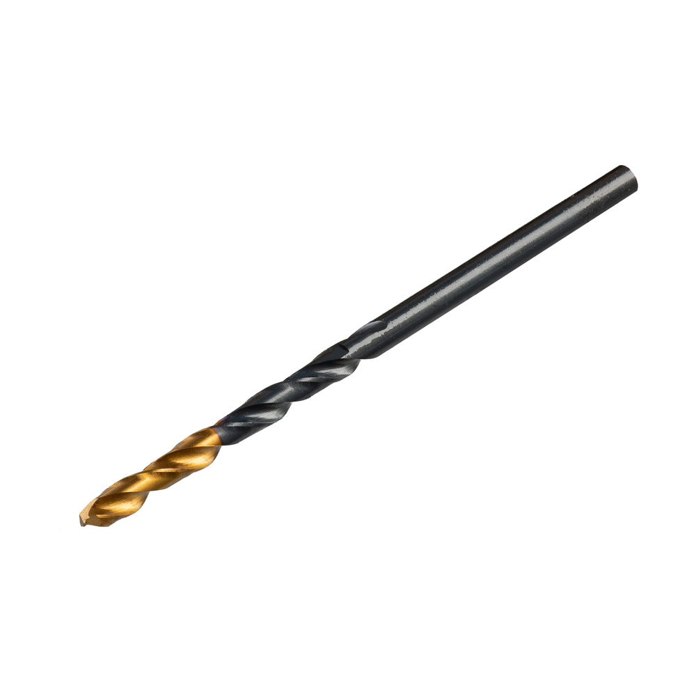 Сверло по металлу, 2,5 мм, HSS-Tin, Golden Tip, 10 шт. Denzel (717204)