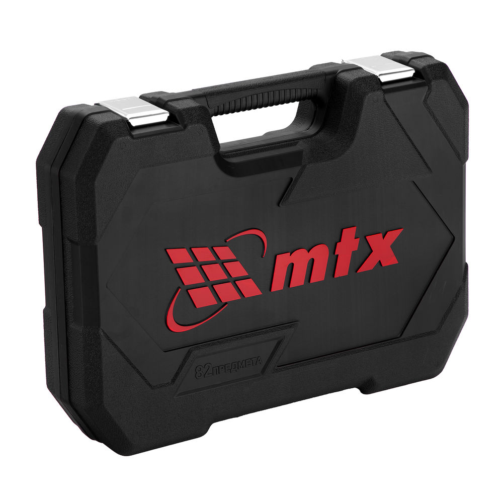 Набор инструментов, 1/2, 1/4, пластиковый кейс, 82 предмета MTX