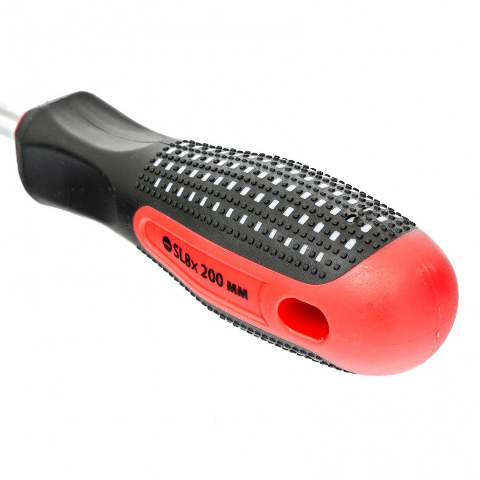 Отвертка Fusion, SL8 х 200 мм, CrV, трехкомпонентная рукоятка Anti slip Matrix