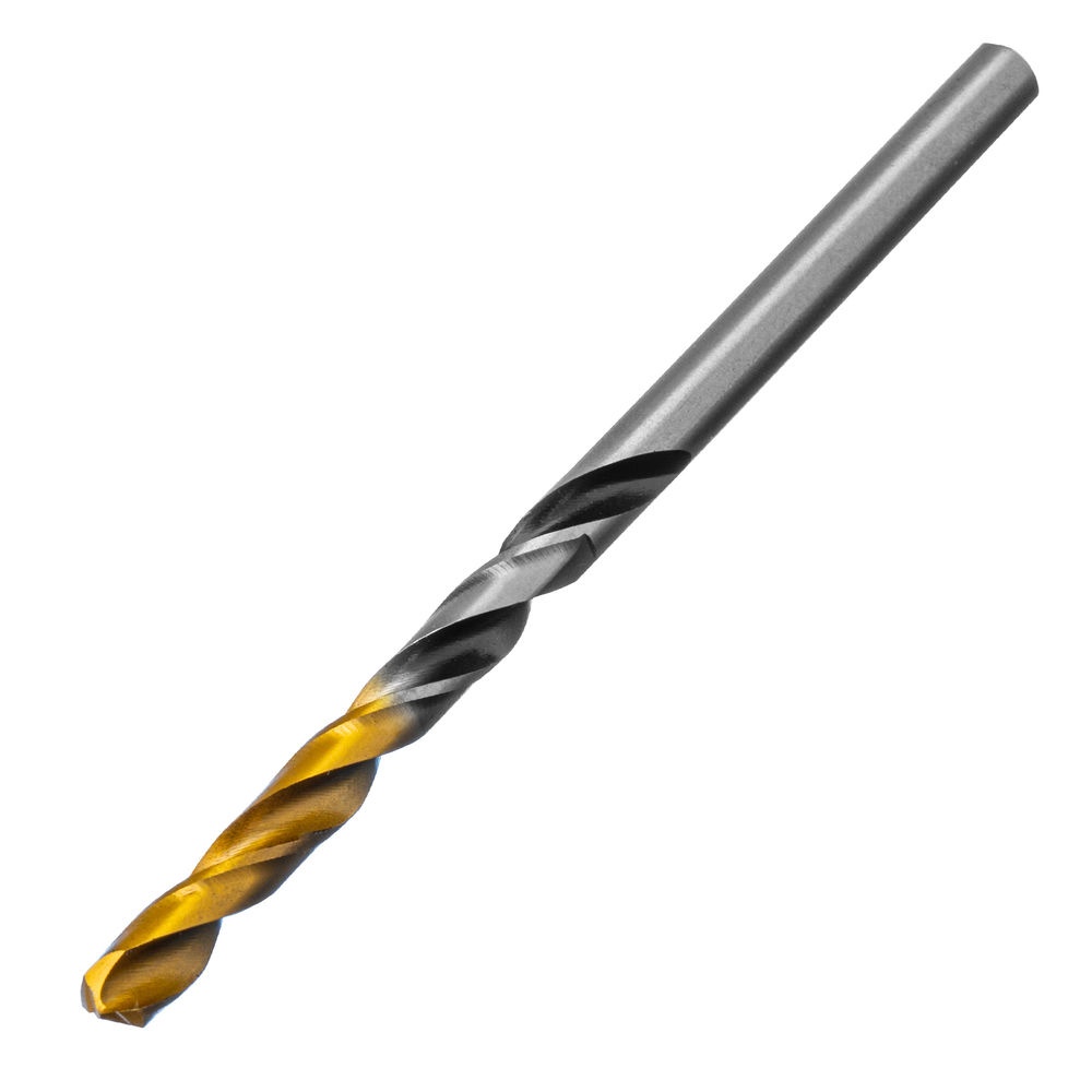 Сверло спиральное по металлу 4,5 x 80мм, Р6М5, Golden Tip, многогранная заточка Denzel (718274)