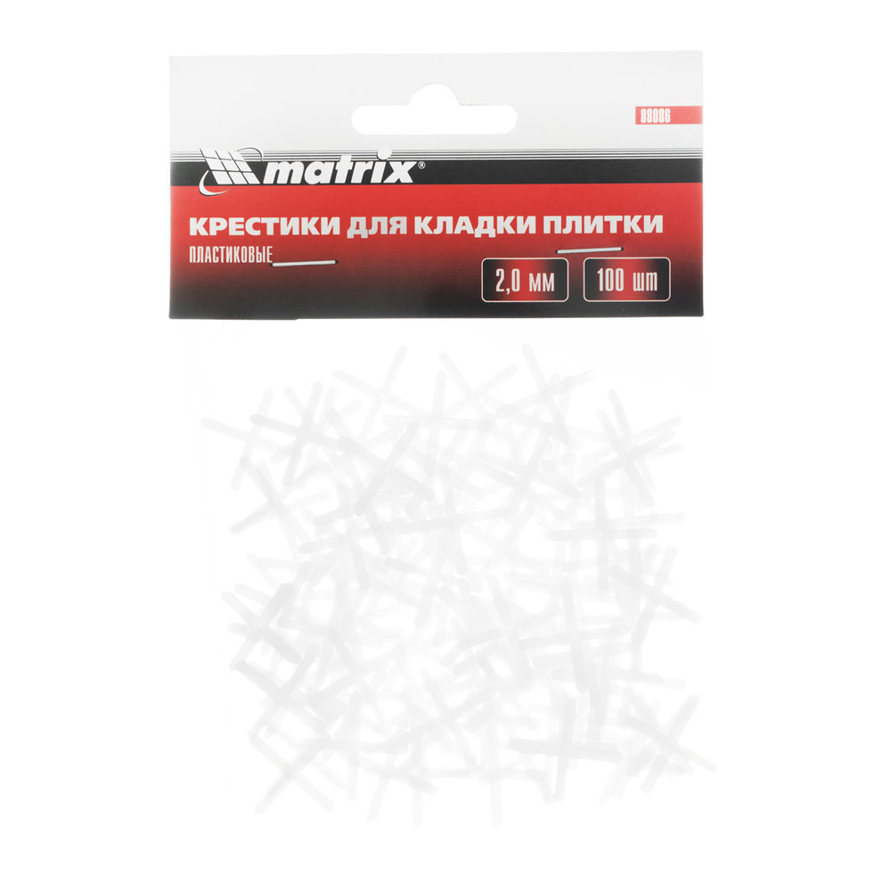 Крестики, 2.0 мм, для кладки плитки, 100 шт Matrix (88086)