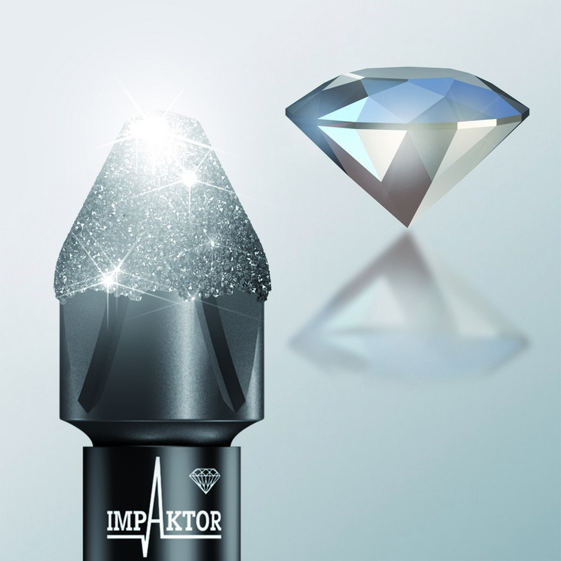 Набор бит ударных с битодержателем 10 PZ Impaktor 1, алмаз, 10 пр., 1/4 C6.3 Bit-Check WE-057684