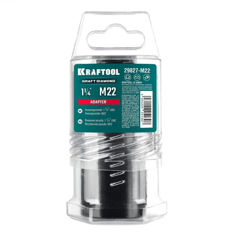 Адаптер для алмазных коронок М22 – 1 1/4 KRAFTOOL 29827-М22