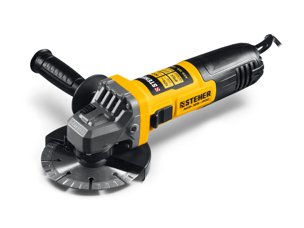 УШМ d 125 мм, 800 Вт Компакт STEHER AGS-125-800