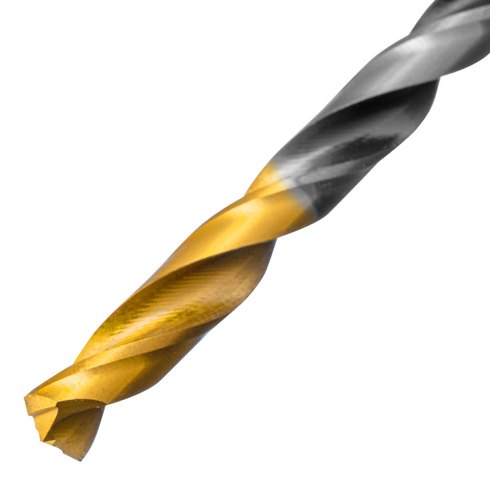 Сверло спиральное по металлу 5,5 x 93мм, Р6М5, Golden Tip, многогранная заточка Denzel (718277)