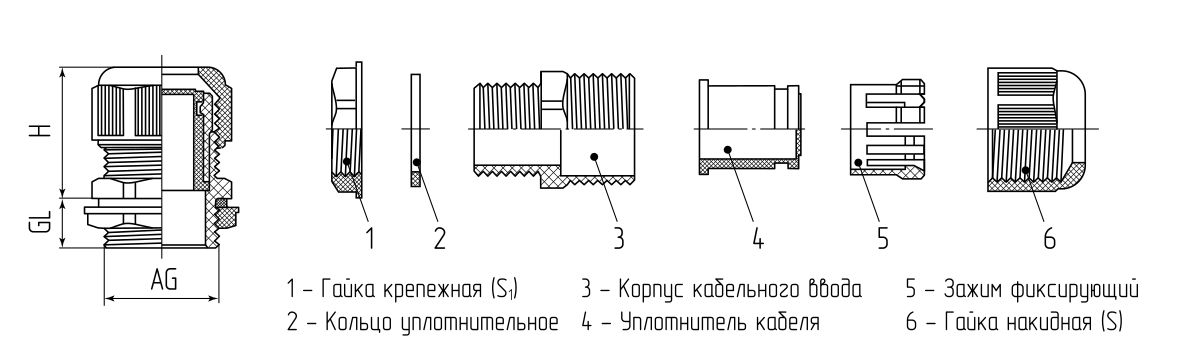 Ввод кабельный пластиковый МG 32 (15-22 мм) (Fortisflex) (89118)