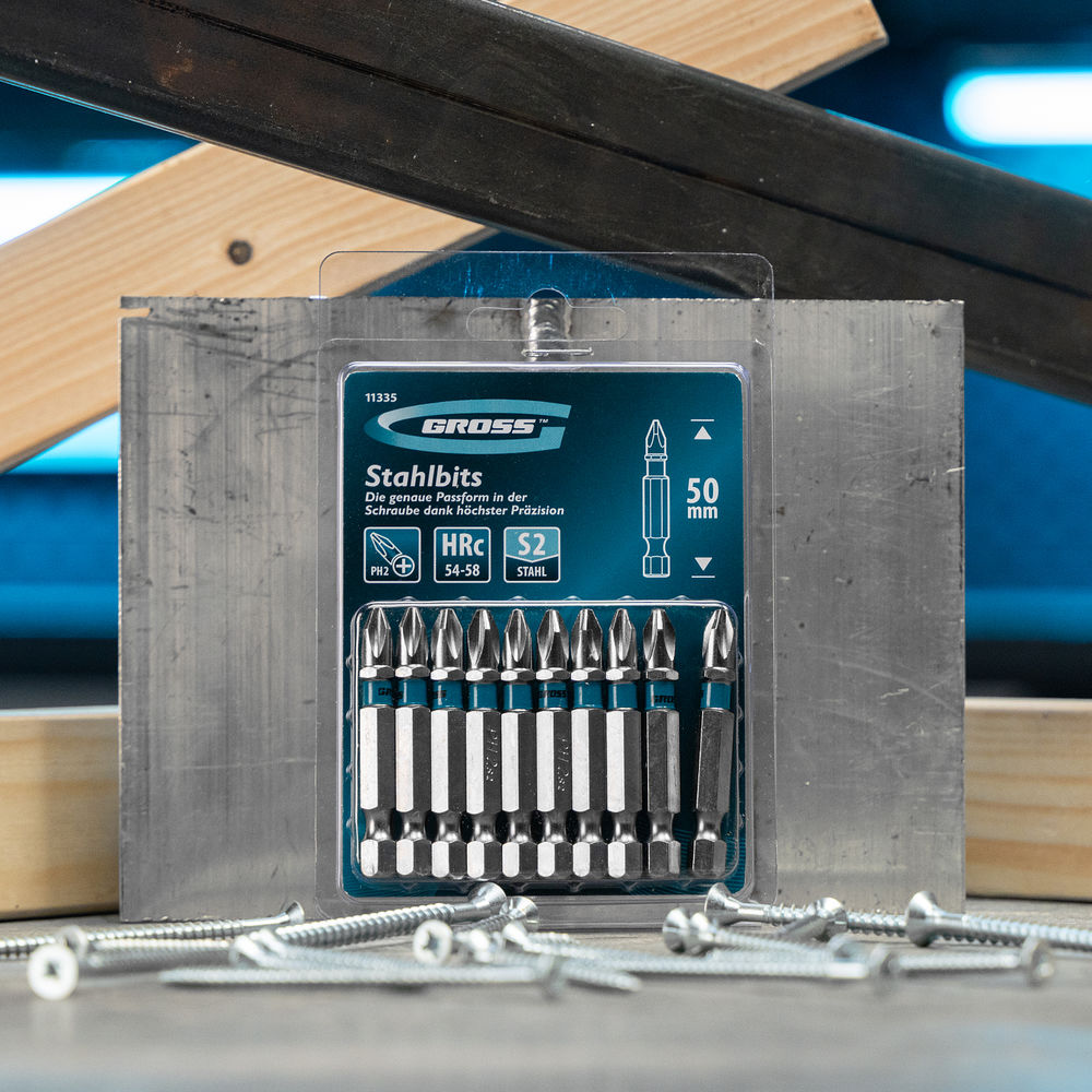 Бита РН2 х 50, сталь S2, 10 шт. Gross (11335)