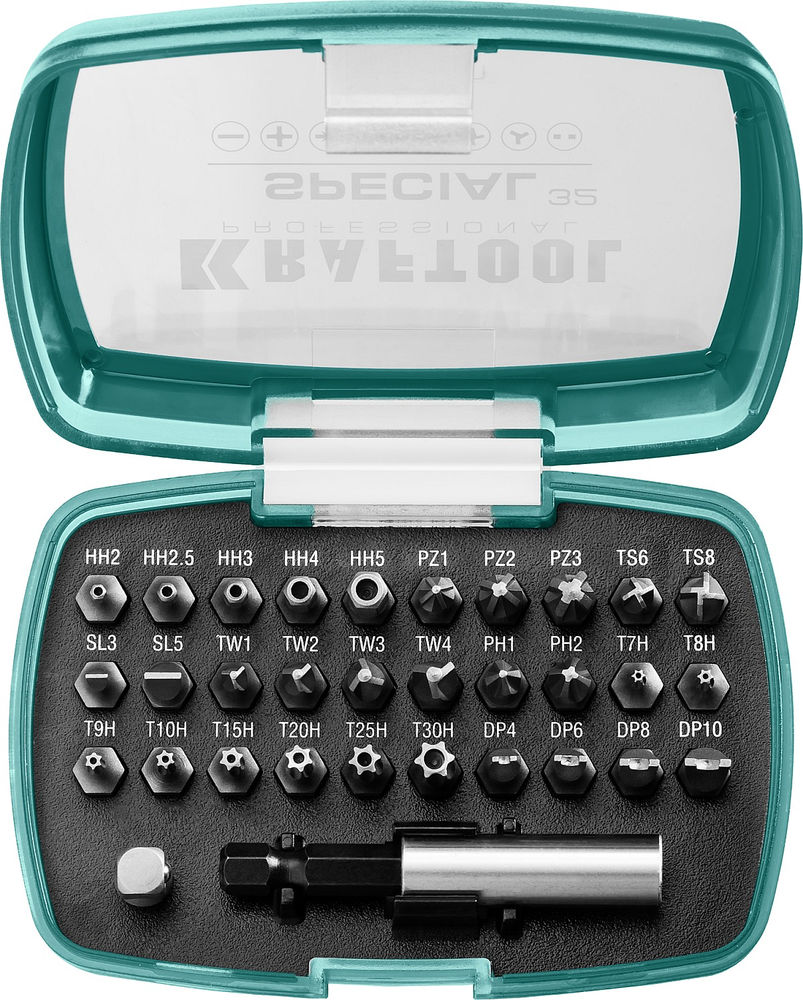 Набор специальных бит Special-32, с адаптером, 32 шт KRAFTOOL 2610-H32