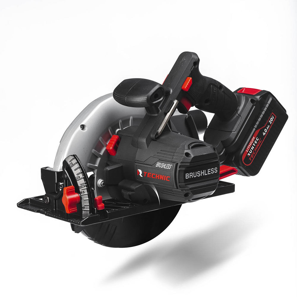Пила циркулярная аккумуляторная TECHNIC 190*30 мм, 20В, 2*4Ач, 1000Вт RUNTEC RT-CS1000T
